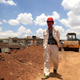 A Chinese contractor walks at the site of the Nairobi-Thika highway project near Kenya's capital Nairobi.